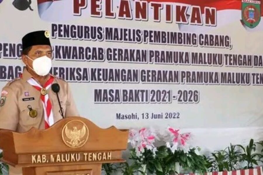 Bupati Malteng Tuasikal Abua Dilantik Sebagai Mejelis Pimbimbing Gerakan Pramuka Malteng