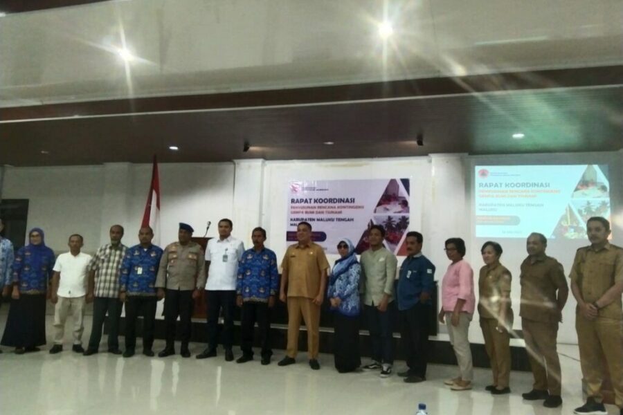 Rapat Koordinasi Penyusunan Rencana Kontingensi Bencana Gempa Bumi dan Tsunami, Yang Digelar BPBD Maluku Tengah Dengan Melibatkan Instansi Terkait. (1)