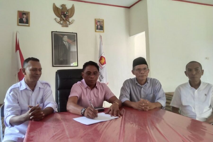 Ketua Partai Gerindra Malteng Berikan Penjelasan Pers
